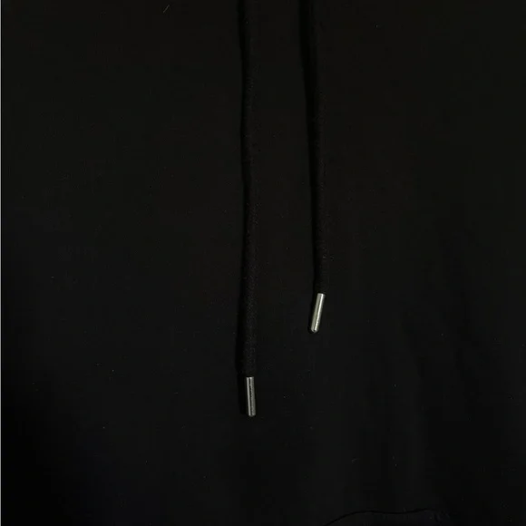 H&M Black Hoodie with silver aglets. Fits oversized - Picture 3 of 4